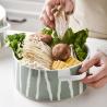 Buy cheap Business Gifts Modern Customized Ceramic Ramen Bowl Set With Handles Blue And Green from wholesalers