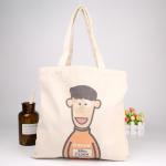 Large Fashion 100% Reusable Cotton Canvas Shopping Bags Heavy Canvas Tote Bag