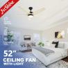 Buy cheap Farmhouse Ceiling Fans with Lights , Remote Control Indoor Outdoor Ceiling Fans from wholesalers
