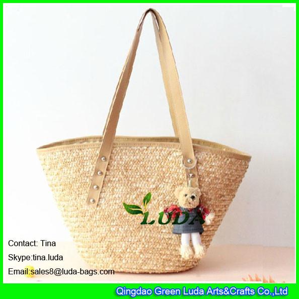 Buy cheap LUDA wholesale natural wheat straw beach bags from wholesalers