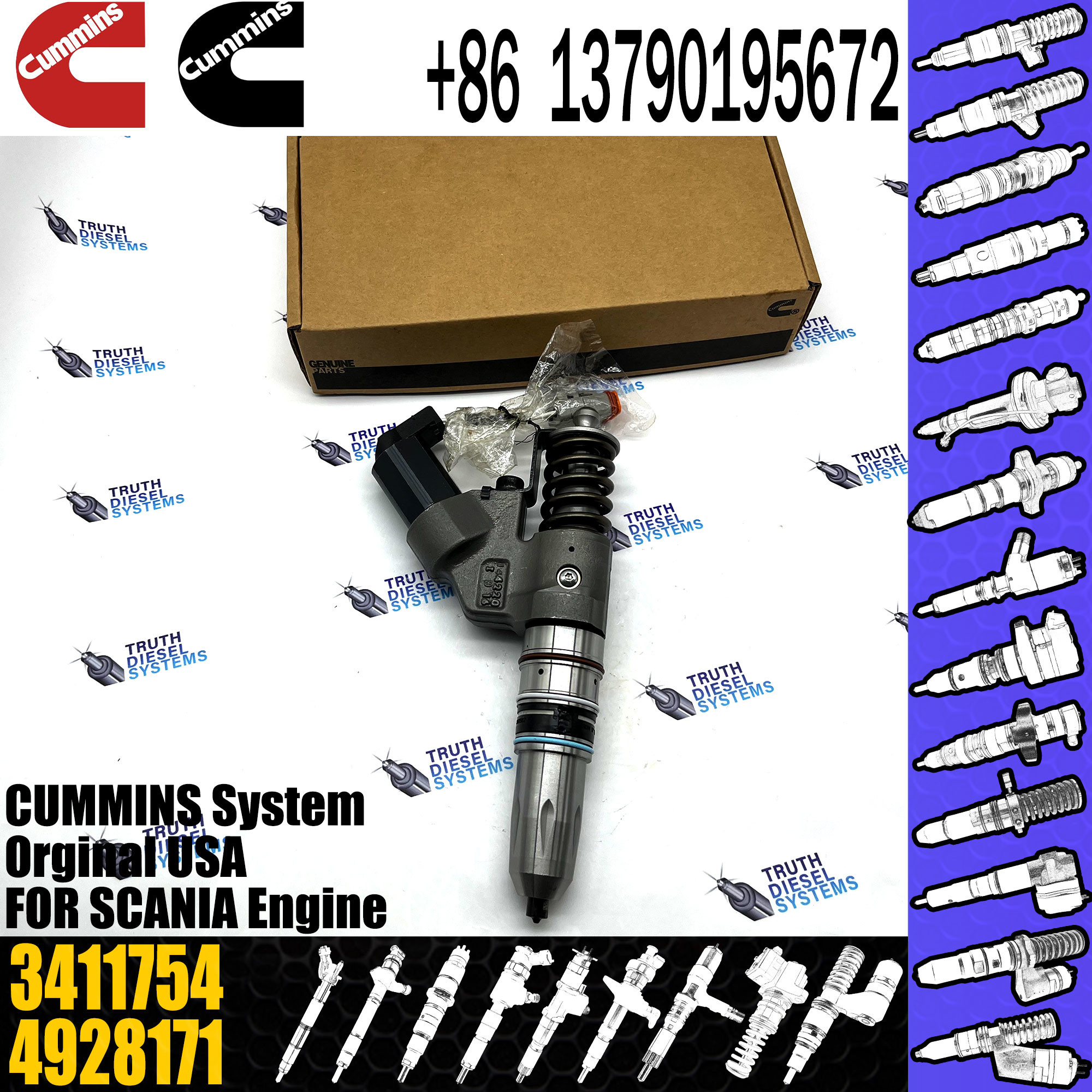 Diesel Engine Fuel Injector 3411845 3095040 3411754 3411756 3411761 4026222 4061851 4902921 4903084