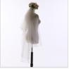 Buy cheap Factory direct wholesale bridal veil short double light yarn soft fingertip wedding veil with hair comb from wholesalers