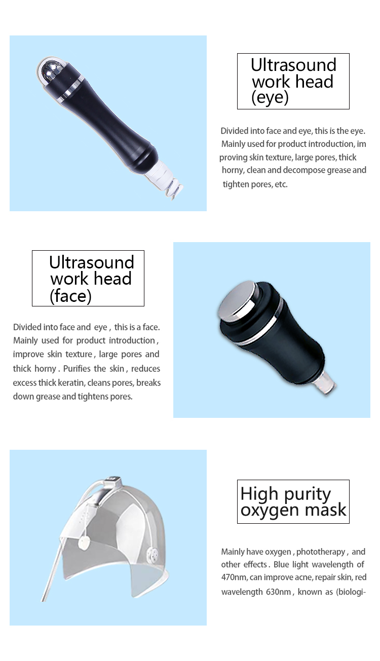 Multifunctional 10 in 1 facial care skin Moisturizing hydra oxygen mask jet peel skin facial care machine