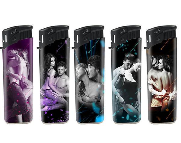 Buy cheap Plastic Unique Design Custom Logo Cigarette Lighter Electronic Candle Lighter from wholesalers