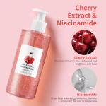 OEM Red Cherry Scrub Body Care Moisturizing Whitening Exfoliating Body Wash