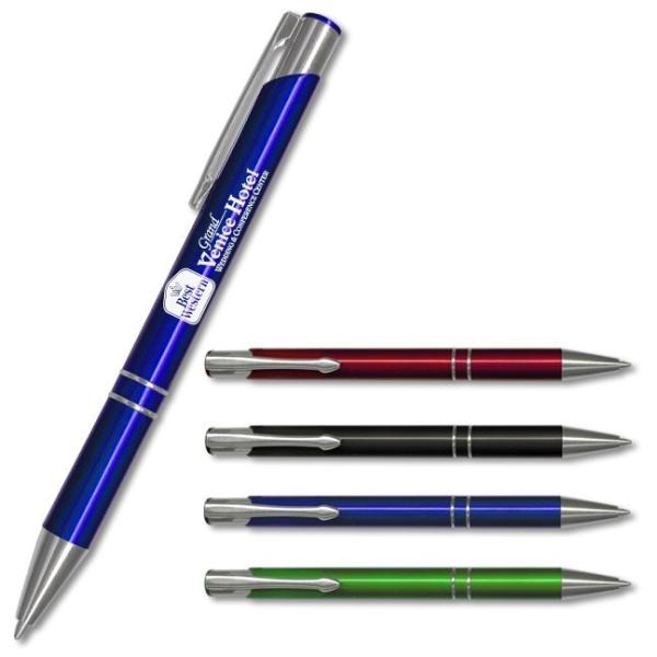 Buy cheap blue body metal pen,blue color metal ball point pen, popular style from wholesalers