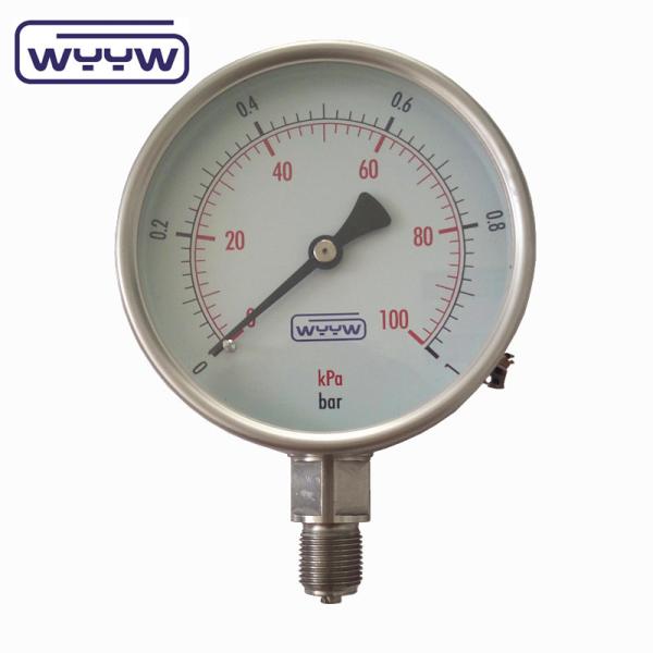 Buy cheap 100mm SS304 Stainless Steel Pressure Gauge Hydraulic Pressure Gauge Manometer from wholesalers