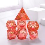 Light Red Crystal Resin Polyhedral Dice Tasteless Non Toxic