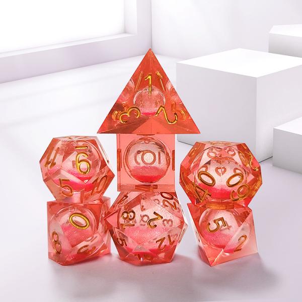 Buy cheap Light Red Crystal Resin Polyhedral Dice Tasteless Non Toxic from wholesalers