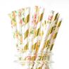 Buy cheap Customer Printed Paper Party Straws 0.25 Inches Diameter Durable Reusable from wholesalers