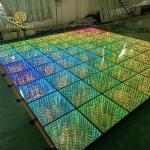 Buy cheap 3D Mirror Golden Starry Infinity Portable Wedding LED Dance Floor from wholesalers
