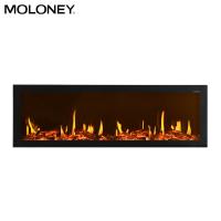 Buy cheap 128cm Linear Flush Mount Electric Fireplace Single Color Fire Display Video product