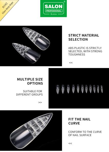 Buy cheap Long Sharp Shape Fake Nail Ultra-Thin Natural Clear Color Nail Tips from wholesalers