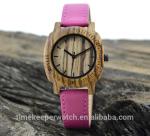Buy cheap leisure time wood watches ,can make in water proof ,genuine leather watch strap , from wholesalers