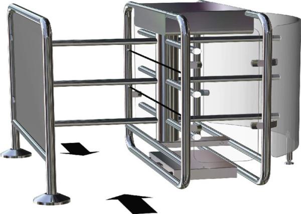 Buy cheap Electronic RFID Half Height Turnstile Barrier Gate With 90 Degree Rotating from wholesalers