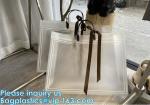 Semi Clear Plastic Gift Bags With Brown Handle Wedding Gift Packaging Bags