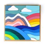 Buy cheap Baby 3cm Sky Cloud Large Rainbow Stacker Large Wooden Blocks For Toddlers from wholesalers