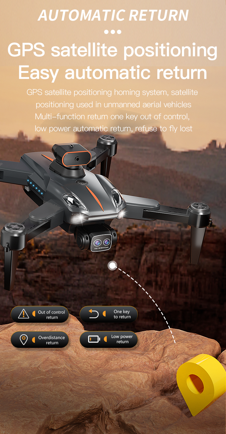 Professional P11max Wifi Drone 10-20min Maximum Flight Time Dual 8k HD Camera Obstacle Avoidance 60 Minutes Charging Time