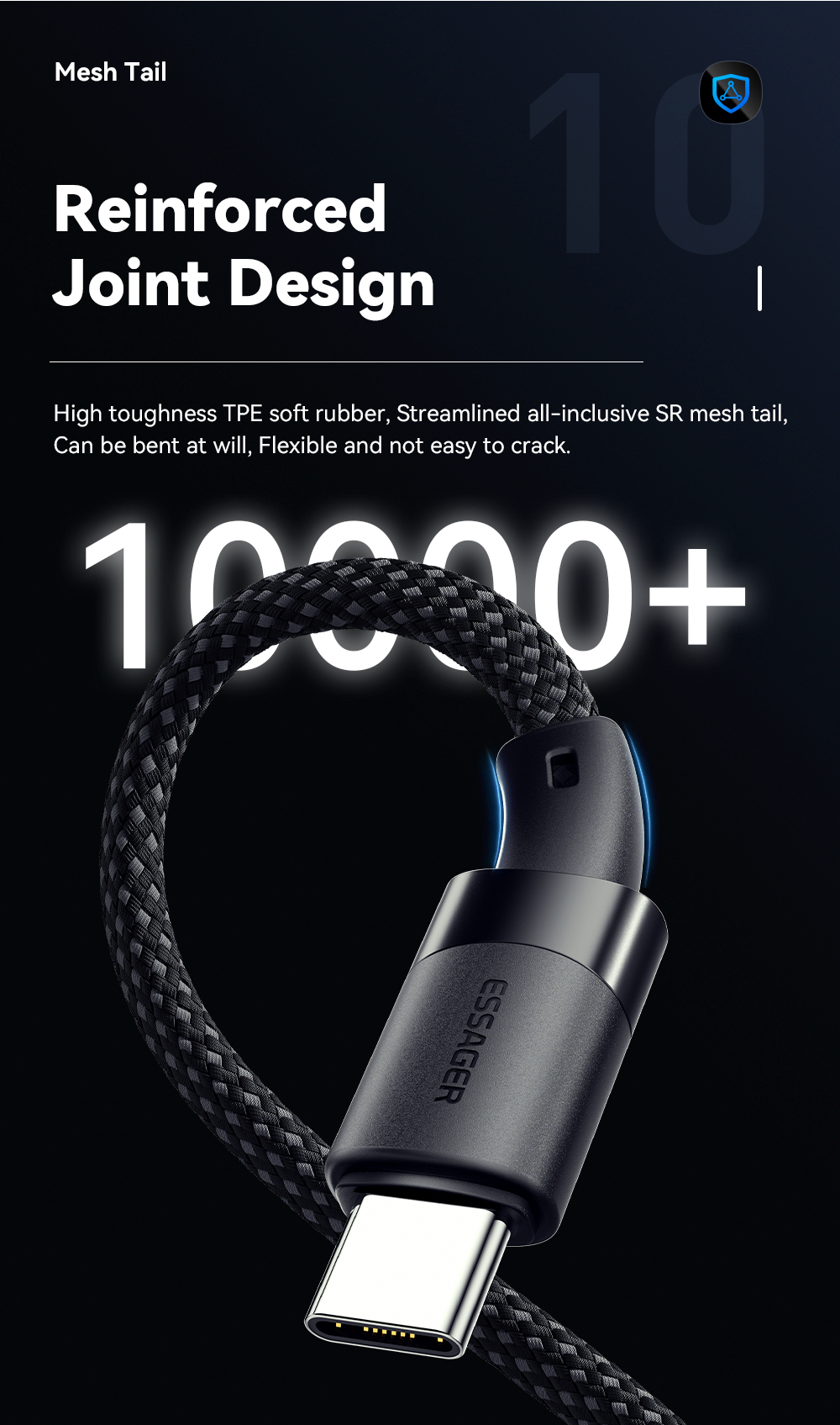 USB C To USB C Magnetic Cables 100W 1m 480Mbps ES-X53 Series