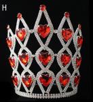 12 inch big round rhinestone crystal pageant crowns and tiara gift for party and