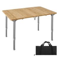 Buy cheap Tavolo Portable Adjustable Height Portable Folding Camping Table Bamboo Material product