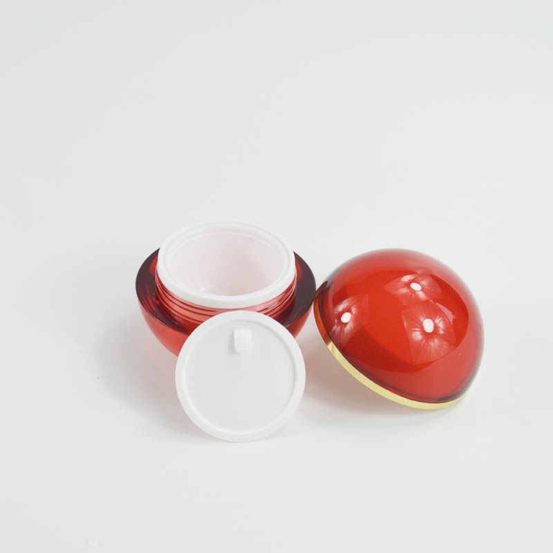 Printing Silk-screen 50g Round Ball Shape Acrylic Cream Jar for Cosmetics Plastic Jar