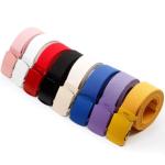 Fashion Soft Fabric Women Web Belt Flexible 100cm 105cm Prong Buckle