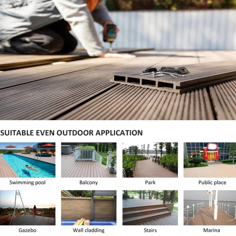 Waterproof Solid Exterior Wpc Decking China Composite Wpc Decking
