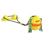 A Style Reinforced Sucker Rope Ball Dog Toy Bright Yellow Lake Blue