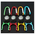 New promotional accessory keychain carabiner with short lanyard and compass for