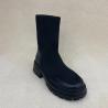 Buy cheap Heightening Black Lycra Ankle Boots Indoor Outdoor Ladies Black Ankle Boots from wholesalers