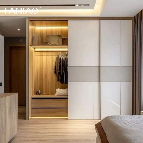 Buy cheap Hotel Project Wardrobe Manufacturer Hotel Bedroom Customized Sliding or Hinged Doors Wardrobe from wholesalers