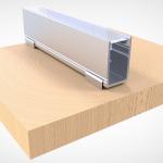 Furniture Strip Lighting Channel Anodized 15*25mm Aluminium Profile For LED