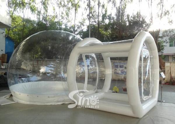Buy cheap Outdoor transparent inflatable camping bubble tent with frame tunnel entrance from wholesalers