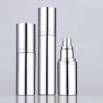 Skin Care Aluminium Silver Airless Pump Bottle Cosmetic Serum Bottles 15ml 30ml