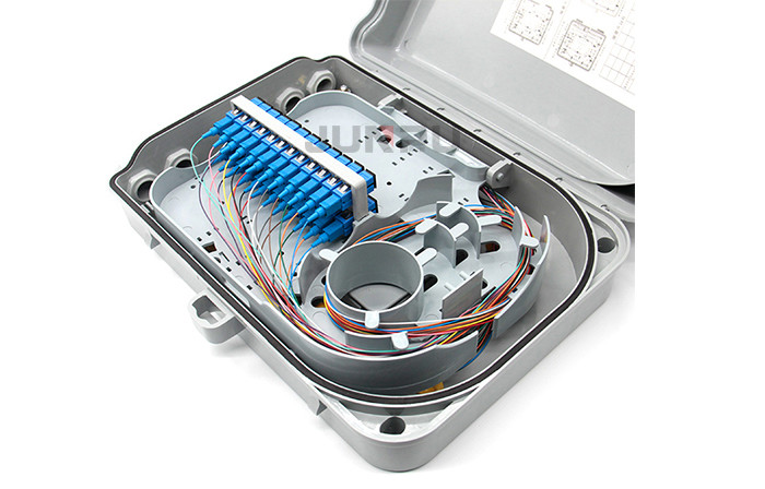 Junpu Waterproof 24 Core Fiber Optic Termination Box With 24 Ports SC Adapter
