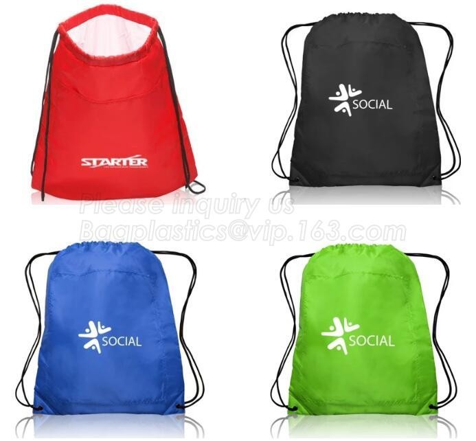 Nylon folding pocket foldable polyester shopping bag,Fashionable 420D Custom Logo Polyester Drawstring Bag bagease pack