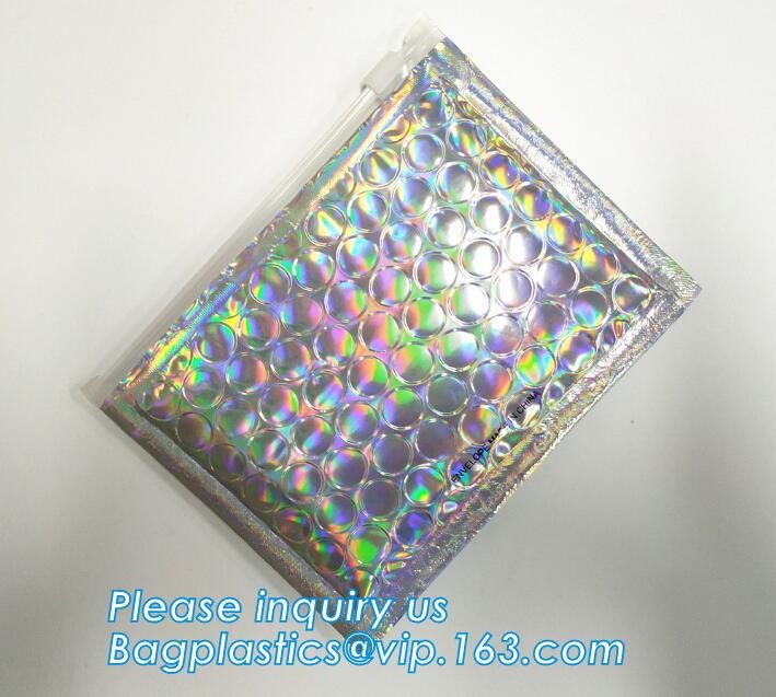 Custom Zip lockkk zipper bubble bag/bubble slider bag,Shielding Bag Aluminum Foil Bag Metallized Foil Bag Nylon Vacuum Bag
