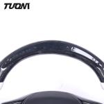 Honda Accord Forged Carbon Fiber Steering Wheel With LED Display White Leather