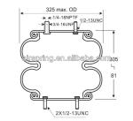 Double convoluted air spring Air suspension Goodyear 2B12-313/Contitech FD330-22