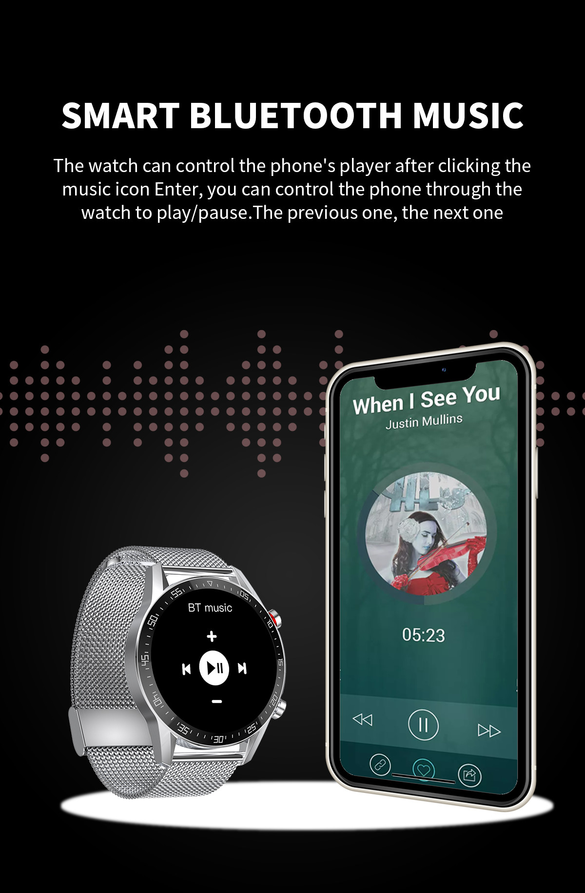 L13 SK7 1.3inch Screen BTE Call Smartwatch Ip68 Waterproof