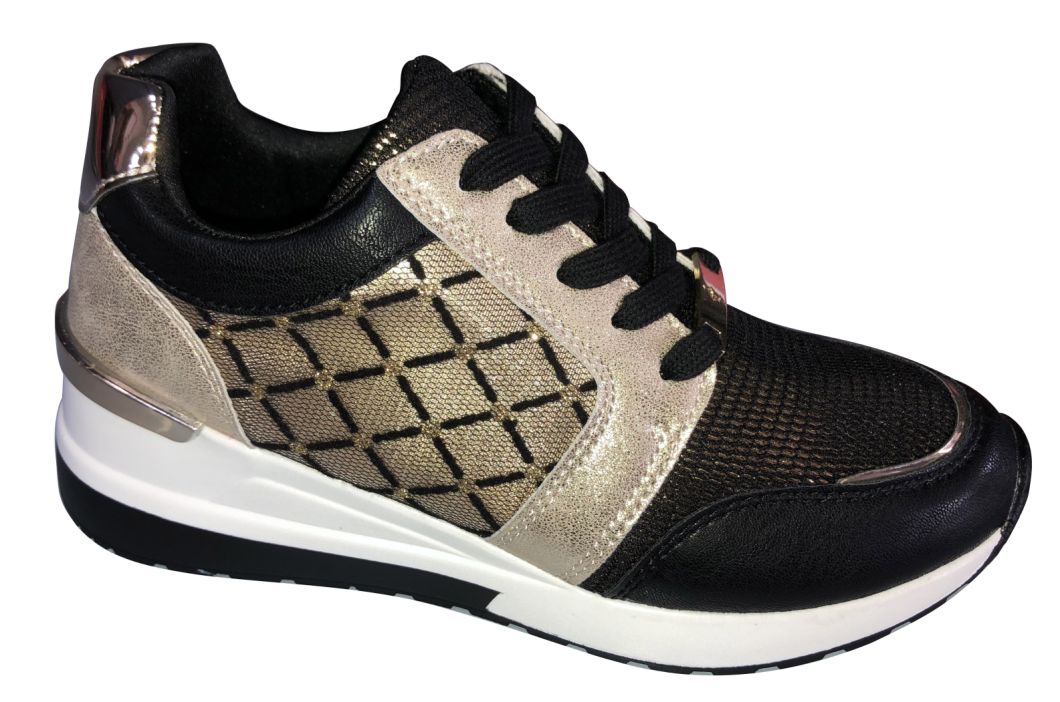 Hot Selling Women′s Casual Shoes Fashion Shoes Suede Leather Sneaker Sport Shoes Walking Jogging Running Shoes PU Shoes High Heel Lady Shoes