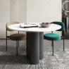 Buy cheap Rock Plate Contemporary Marble Dining Table Round Dining Table Chair from wholesalers