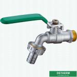 Nickel Plated Water Tap Brass Valve Bibcock Tap, Brass Faucet Customized logo