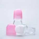 Transparent Clear Glass Roller Ball Bottles Empty 50ml For Essential Oil