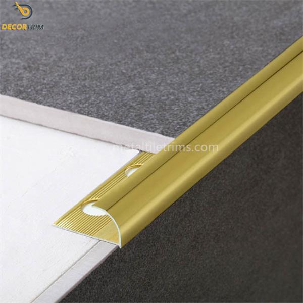 Buy cheap 10mm Round Edge Metal Tile Trims Aluminum Alloy 6063 T5 Material from wholesalers