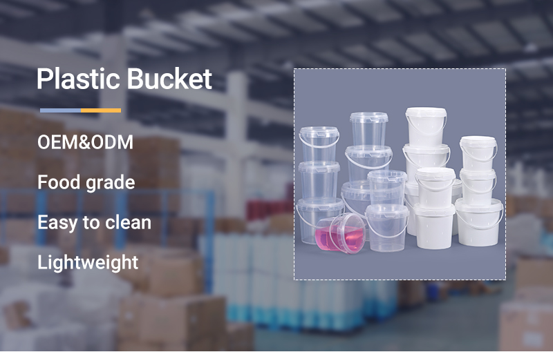 Water 900ml 1L 2L ISO9001SGS Clear Plastic Bucket With Lid for Nuts Yogurt Candy Jam
