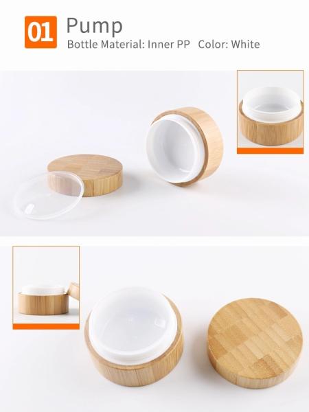 Buy cheap Color Customized Bamboo Cosmetic Jars Logo Engraving With Bamboo Lid 3g 5g 10g 30g 50g from wholesalers