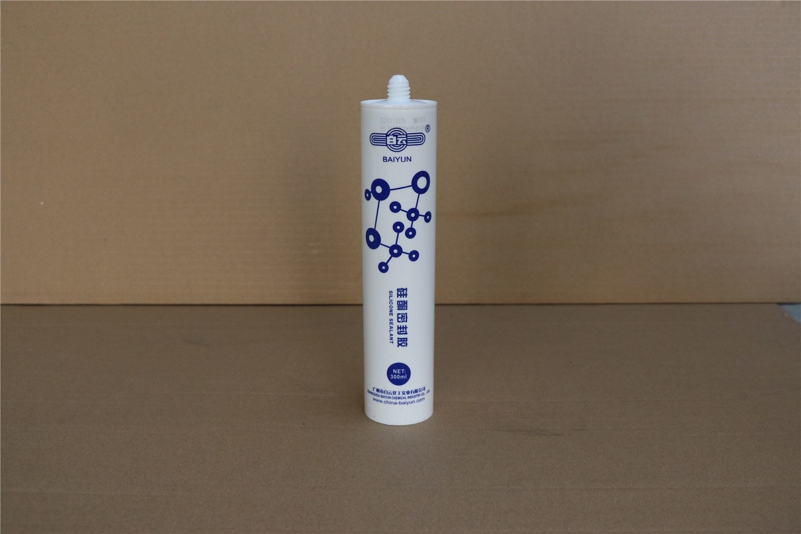 White Gray 590ml Stainless Steel Silicone Sealant Neutral Elastic