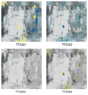 Graphic Pattern Nylon Fiber Printed Carpet Tiles With PVC Backing